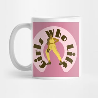 Girls Who Lift Pink & Yellow Mug